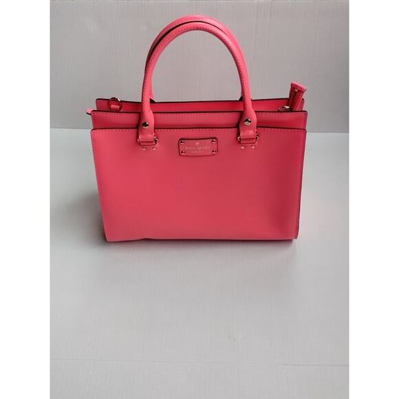 Kate Spade NY NEW Wellesley Quinn Pink Leather Satchel Crossbody Handbag Purse - Picture 2 of 16